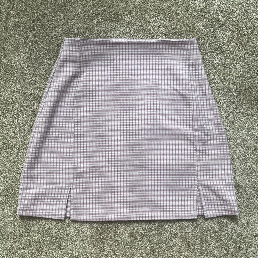 brandy melville checkered skirt